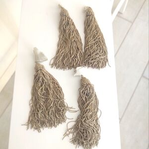 4 Sage Greenish Tassels